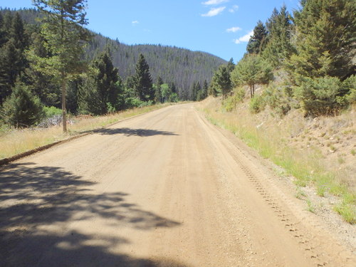 GDMBR: Riding uphill in Montana.